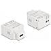 Modulo Keystone USB Type-C Porta di ricarica USB di Tipo-A 2,1 A bianco - Foto miniatura 3