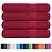 Asciugamani Per Sauna 4pz Bordeaux 80x200cm 360g/m 100% Cotone - Foto miniatura 2