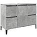 Mobile Lavabo Grigio Cemento 80x33x60 Cm In Legno Multistrato - Foto miniatura 2