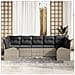 Set di 7 Pezzi di Divano da Giardino con Cuscini Grigio Chiaro Polyrattan,  Divano da Giardino per 2 Persone con Spazio di Stoccaggio e Cuscini Grigio Chiaro Polyrattan - Foto miniatura 3