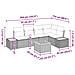 Set di Divani da Giardino Con Cuscini 6 Pezzi Beige Polyrattan Acacia - Foto miniatura 9