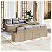 Set Divano da Giardino da 8 Pezzi con Cuscini Beige Polirattan Acacia - Foto miniatura 2