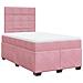 Giroletto a Molle con Materasso Rosa 120x190 cm in Velluto - Foto miniatura 1