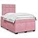 Giroletto a Molle con Materasso Rosa 120x190 cm in Velluto - Foto miniatura 2