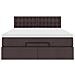 Pouf Letto con Materasso Marrone Scuro 140x190 cm in Tessuto - Foto miniatura 7