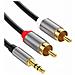 Cavo Jack Audio Da 3,5 Mm A 2 Rca A Doppia Schermatura Da 3 M - Foto miniatura 1