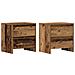 Comodino 2 pcs Legno Vecchio 45x34x44,5 cm Legno Ingegnerizzato - Foto miniatura 1