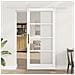Porta Scorrevole  con Set di Ferramenta 'ORKDAL'Legno Massello Bianca & Vetri, Porta Interna  con Vetro 'ORKDAL'Bianca 93x202x4 cm - Foto miniatura 2