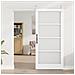 Porta Scorrevole  con Set di Ferramenta 'ORKDAL'Legno Massello Bianca & Vetri, Porta Interna  con Vetro 'ORKDAL'Bianca 93x202x4 cm - Foto miniatura 3