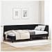 Cornice del letto ad angolo Nero 100 x 200 cm Velluto - Foto miniatura 2