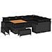 Set Divano da Giardino 12 pcs Nero polyrattan - Foto miniatura 1