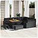 Set Divano da Giardino 12 pcs Nero polyrattan - Foto miniatura 2