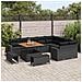 Set Divano da Giardino 12 pcs Nero polyrattan - Foto miniatura 3