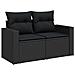 Set Divano da Giardino 12 pcs Nero polyrattan - Foto miniatura 4