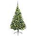 Albero di Natale artificiale preilluminato Verde 180 cm PVC - Foto miniatura 1