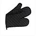 Paio Di Guanti Termici Resistenti Per Microonde/forno - Cotone E Silicone, Presa Antiscivolo Black - Foto miniatura 3