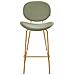 Set Di 2 Sedie Alte Luana Bouclé Verde Chiaro - Foto miniatura 5