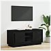 Mobile TV Rovere Nero 102 x 35 x 45 cm Legno multistrato - Foto miniatura 2