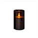 Candela Led Senza Fiamma Nera Lucida - 7,5x12,5cm - Magica Luce Elettronica Per Natale/compleanno - Foto miniatura 1