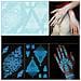 Adesivi Per Tatuaggi Temporanei All'henné Luminosi Al Buio - Decalcomanie Per Body Art Luminose - Foto miniatura 2