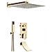 Set miscelatore doccia, Blackswan, tipo M60.13, modello oro lucido con bocca a cascata, misura 30 cm - Foto miniatura 1
