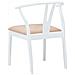 Sedia da pranzo 2 pcs Bianco e marrone Legno di gomma solido - Foto miniatura 7