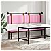 Testata appesa Tinta unita Rosa 210 x 55 x 5 cm PU Antico - Foto miniatura 4