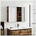 Set di Armadi da Bagno con lo scaffale 3 pcs 80 x 10,5 x 50 cm - Foto miniatura 4