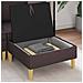 Pouf con Storage Marrone Scuro Tessuto - Foto miniatura 3