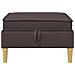 Pouf con Storage Marrone Scuro Tessuto - Foto miniatura 4