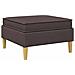 Pouf con Storage Marrone Scuro Tessuto - Foto miniatura 6