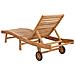 Lettino da sole Marrone Legno di teak solido - Foto miniatura 5