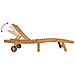 Lettino da sole Marrone Legno di teak solido - Foto miniatura 9