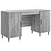 Scrivania Grigio Sonoma 142,5 x 50 x 75 cm Legno ingegnerizzato - Foto miniatura 1