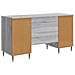 Scrivania Grigio Sonoma 142,5 x 50 x 75 cm Legno ingegnerizzato - Foto miniatura 6