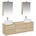 Set di mobili per il bagno 5 pcs Rovere Sonoma - Foto miniatura 1