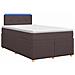 Letto box spring con materasso Marrone Scuro 120 x 200 cm - Foto miniatura 1