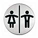 pittogramma ø 8,3cm 'toilette uomo / donna' in acciaio - Foto miniatura 1