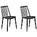 Set Di 2 Sedie Da Pranzo In Colore Nero Ventnor - Foto miniatura 21