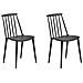 Set Di 2 Sedie Da Pranzo In Colore Nero Ventnor - Foto miniatura 11