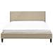 Letto Sfoderabile In Tessuto Beige 160 X 200 Cm Fitou - Foto miniatura 7