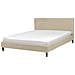 Letto Sfoderabile In Tessuto Beige 160 X 200 Cm Fitou - Foto miniatura 8