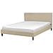 Letto Sfoderabile In Tessuto Beige 160 X 200 Cm Fitou - Foto miniatura 1