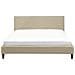 Letto Sfoderabile In Tessuto Beige 160 X 200 Cm Fitou - Foto miniatura 6