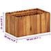 Fioriera Da Giardino 50x30x25 Cm In Legno Massello Di Acacia - Foto miniatura 2