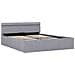 Letto Idraulico Contenitore Led Grigio Chiaro Tessuto 120x200cm - Foto miniatura 2