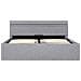 Letto Idraulico Contenitore Led Grigio Chiaro Tessuto 120x200cm - Foto miniatura 3