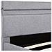 Letto Idraulico Contenitore Led Grigio Chiaro Tessuto 120x200cm - Foto miniatura 13