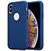 Custodia Compatibile Con Apple Iphone X / Xs In Blu Scuro - Coperchio Protettivo Ibrido Con Silicone Tpu All'interno E 2 Pezzi Di Plastica All'esterno - Foto miniatura 1