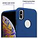 Custodia Compatibile Con Apple Iphone X / Xs In Blu Scuro - Coperchio Protettivo Ibrido Con Silicone Tpu All'interno E 2 Pezzi Di Plastica All'esterno - Foto miniatura 3